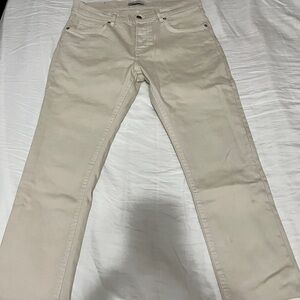 Zara Men's Beige Straight Jeans